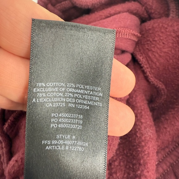 Aritzia Joggers Women 2XS Faded Burgundy Meg Fit Sweatpants Cozy Fleece Comfy - Picture 11 of 16